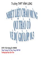 bài 33 Các Nguyên lí nhiệt động lực học (tiết 1)