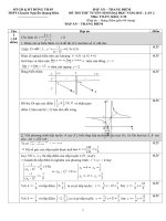 đáp án đề thi thử của TTBDVH Thang Long ĐỢT 1 năm 2013