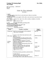 Giao an Unit 16 TA4 moi- Kieu Thuan