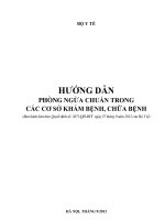 hướng dẫn phòng ngừa chuẩn trong các cơ sở khám bệnh chữa bệnh