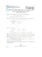 đề tuyển sinh toán 10