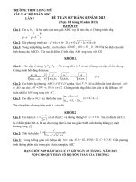 ĐAP ÁN  TUẦN 3 THÁNG 3 NĂM 2013 (LẦN 9)