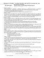 de va dap an HSG Tinh Vinh Phuc