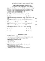 MA TRẬN ĐỀ ĐÁP ÁN CHƯƠNG  4 ĐẠI SỐ 9