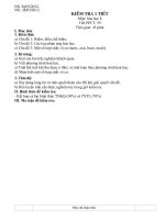 Kiêm tra hoá 8 tiết 59 tỉ lệ 2-8