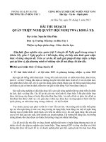 Bài thu hoạch Nghị quyết TW6 (khóa XI)