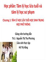 giao tiếp và đời sống tình cảm của học sinh THPT