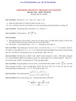 Các dạng đề thi học sinh giỏi quốc gia môn toán