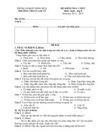 ĐỀ KT 1 TIẾT SINH 8 KỲ II Năm học 2012-1023