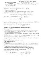 Đề -Đáp an Thi thử Toán 2013