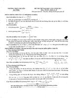 Đề thi thử ĐH lần 1 THPT Chuyên Hà Tĩnh năm 2013 khối B - D