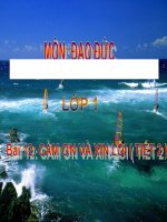 Bai :Cam on va xin loi ( tiet 2)