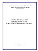 Chương trình dạy nghề : Chẩn đoán bệnh thủy sản nước ngọt