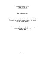 một số biện pháp quản lý bồi dưỡng chuyên môn cho giáo viên hệ bổ túc trung học phổ thông thành phố hải phòng