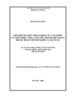 đổi mới tổ chức hoạt động tư vấn nghề và giới thiệu việc làm cho thanh niên quân đội đã hoàn thành nghĩa vụ quân sự