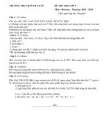 đề kiểm tra HSG môn hóa lớp 8-2012-2013