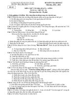 Đề kiểm tra tuần 14 - tiết 55 + 56