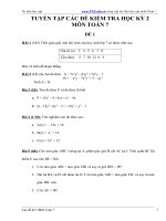 Bộ đề kiểm tra học kỳ 2 toán 7 mới nhất