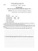 mẫu kế hoạch khắc phục tồn tại khuyết điểm