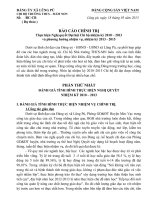 Báo cáo đại hội chi bộ nhiệm kỳ 2013-2015