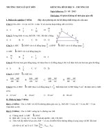 Kiểm tra Hình học 8 - Chương III (2012 - 2013)