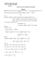 ĐAP ÁN  TUẦN 2 THÁNG 3 NĂM 2013 (LẦN 8)