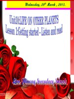 Unit 10: Life on other planets-Lesson 1