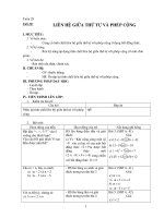 Tiet 29. Lien he giua thu tu va phep cong