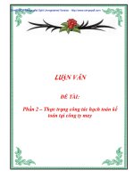 Luận văn phần 2 – thực trạng công tác hạch toán kế toán tại công ty may