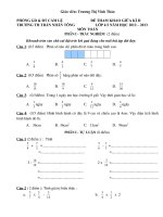 đè thi toán giữa khỳ lớp 5