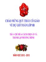 chuyen de : giai bt bang cach lap pt