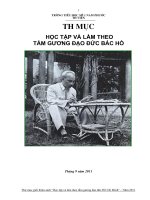 THƯ MỤC GIỚI THIỆU SÁCH HỌC TẬP VÀ LÀM THEO TẤM GƯƠNG ĐẠO ĐỨC HỒ CHÍ MINH