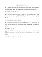 MỘT SỐ BÀI TOÁN CÓ LỜI VĂN HAY