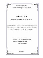 Sự phối hợp điều hành các công cụ chính sách tiền tệ thực hiện mục tiêu kiểm soát lạm phát và tác động đến hoạt động kinh doanh của NHTM  những vấn đề lý luận và thực tiễn ở việt nam hiện nay