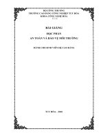 Bài giảng học phần : An toàn và bảo vệ môi trường