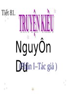 Tiết 81 Truyện Kiều ( Phần 1 - Tac giả Nguyễn Du và Truyện Kiều )