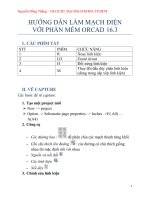 HƯỚNG dẫn LÀM MẠCH điện với PHẦN mềm ORCAD 16.3