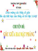 Chuyên đề xác định góc giữa 2 mặt phẳng