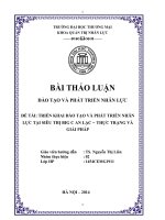 Triển khai đào tạo và phát triển nhân lực tại siêu thị Bigc An Lạc, thực trạng và giải pháp
