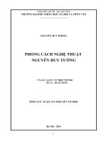 phong cách nghệ thuật nguyễn huy tưởng