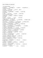 các dạng bài tập trắc nghiệm tiếng anh