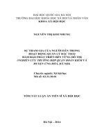 sự tham gia của người dân trong hoạt động quản lí rác thải đảm bảo phát triển bền vững đô thị (nghiên cứu trường hợp quận hoàn kiếm và huyện ứng hoà, hà nội)
