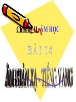 bài 14 âm phản xạ, tiếng vang