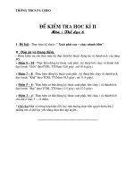 ĐỀ KIỂM TRA THỂ DỤC 6