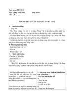 những yêu cầu về sử dụng tiếng việt