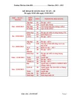 GIÁO ÁN LỚP 4; TUẦN 28;29;30 NH 2012-2013