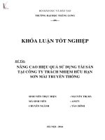nâng cao hiệu quả sử dụng tài sản tại công ty tnhh sơn mài truyền thống