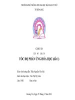 tốc độ phản ứng hóa học tiết 1