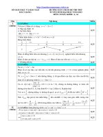 ĐÁP ÁN THI THỬ ĐH TỈNH BÁC GIANG NĂM 2013_Khối A,A1