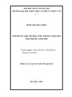 nguồn sử liệu hương ước thăng long - hà nội trước năm 1945